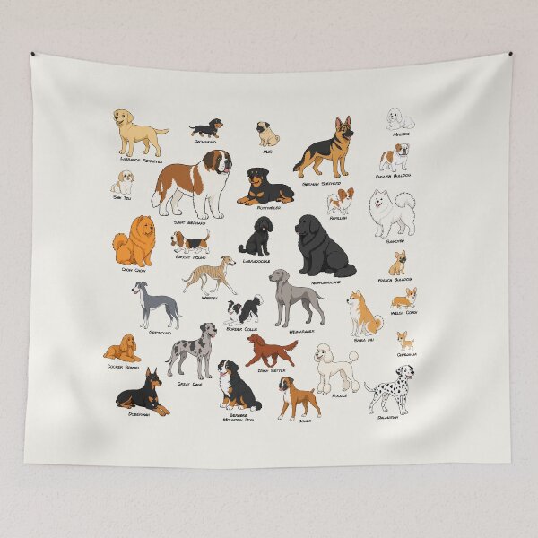Item preview, all dogs included designed and sold by Stef Ringoot, cartoons and illustrations.
