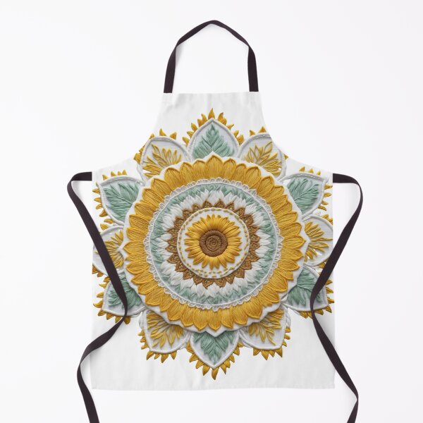Item preview, Sunflower Folk Mandala Clipart Collection – Embroidery Style 11 designed and sold by PlayPlearnZone.