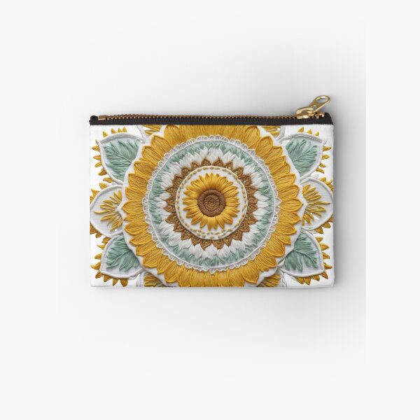Item preview, Sunflower Folk Mandala Clipart Collection – Embroidery Style 11 designed and sold by PlayPlearnZone.
