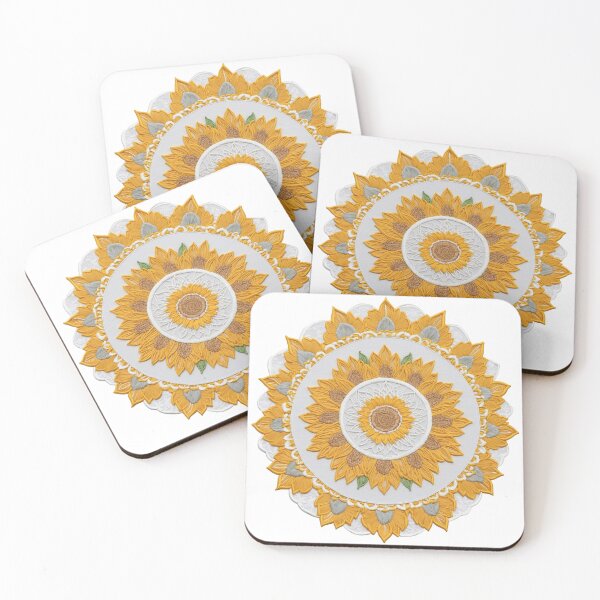 Item preview, Sunflower Folk Mandala Clipart Collection – Embroidery Style 12 designed and sold by PlayPlearnZone.