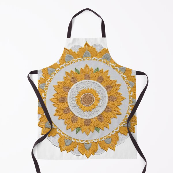 Item preview, Sunflower Folk Mandala Clipart Collection – Embroidery Style 12 designed and sold by PlayPlearnZone.