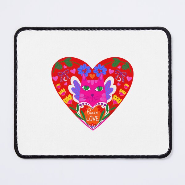 Item preview, Purr Love Folklore Cat Heart Design designed and sold by STUDIO376.