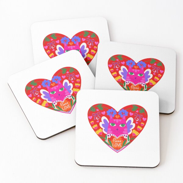 Item preview, Purr Love Folklore Cat Heart Design designed and sold by STUDIO376.