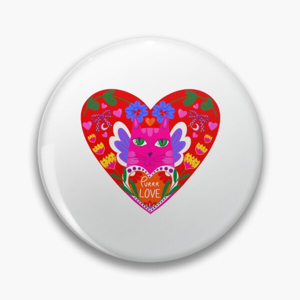 Item preview, Purr Love Folklore Cat Heart Design designed and sold by STUDIO376.