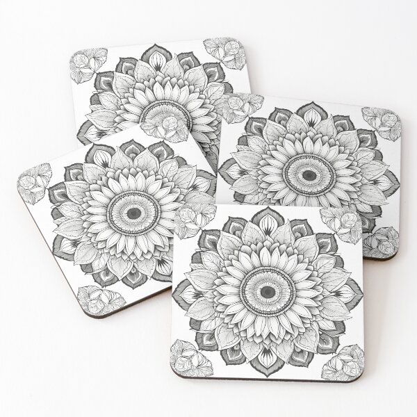 Item preview, Sunflower Folk Mandala Clipart Collection – Embroidery Style 13 designed and sold by PlayPlearnZone.