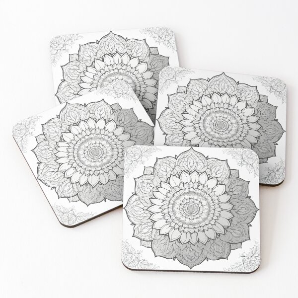 Aperçu de l'œuvre Sunflower Folk Mandala Clipart Collection – Embroidery Style 14 créée et vendue par PlayPlearnZone.