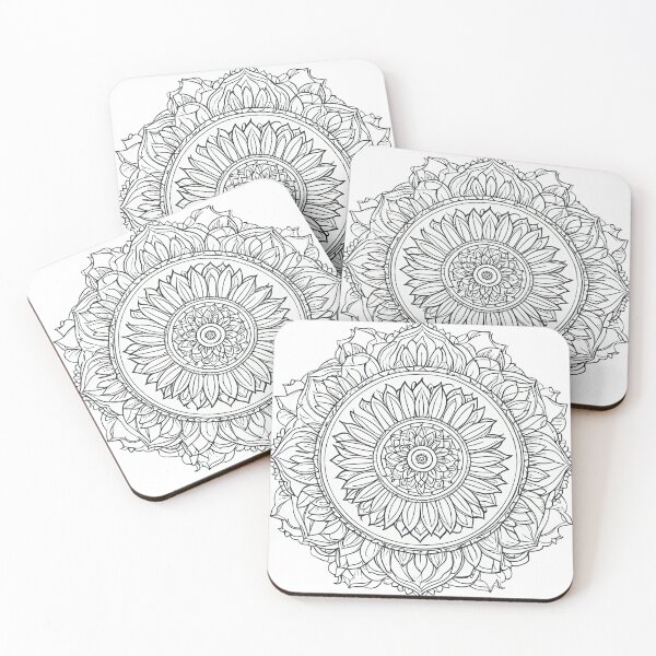 Item preview, Sunflower Folk Mandala Clipart Collection – Embroidery Style 16 designed and sold by PlayPlearnZone.