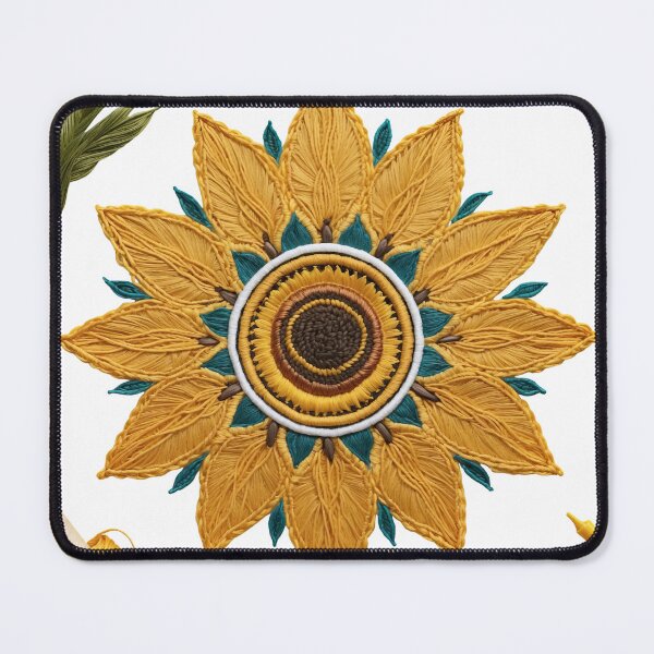 Item preview, Sunflower Folk Mandala Clipart Collection – Embroidery Style 17 designed and sold by PlayPlearnZone.