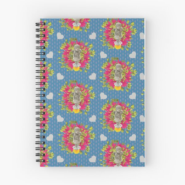 Item preview, Fairy with Spring Flowers & Hearts on Dashed Vertical Stripe on Blue designed and sold by Digitalmyth's Designs.