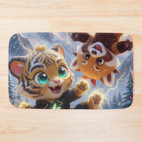 Item preview, Funny Tiger Red Panda Kung Fu Martial Arts Kids Gift Cute Animal Snow Art NeoTigLuna designed and sold by NeoTigLuna.