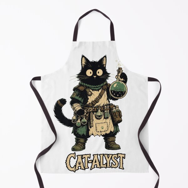 Item preview, Funny Alchemist Cat | Fantasy RPG Cat | Cute Black Cat Potion Shirt designed and sold by Bisonia.