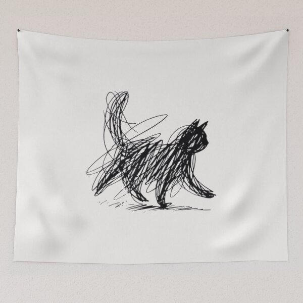 Item preview, Abstract Cat Line Vintage Art  designed and sold by Gbriel3.