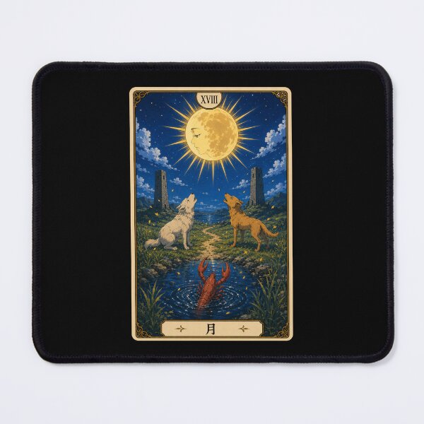 Item preview, Tarot card the moon in anime style designed and sold by ProjecTees.