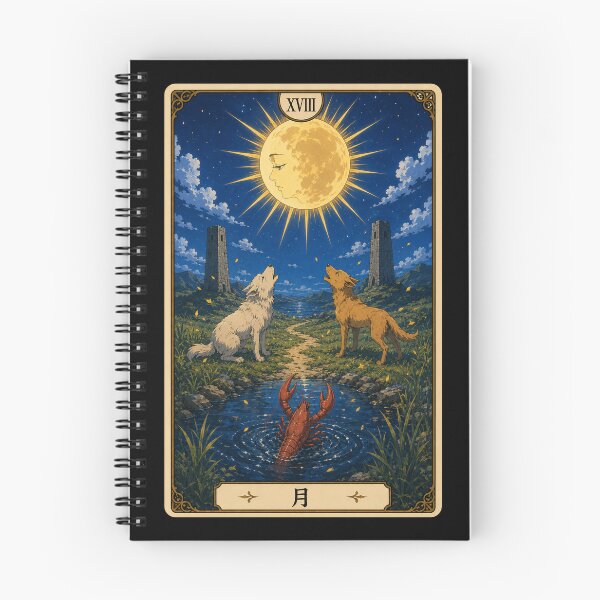 Item preview, Tarot card the moon in anime style designed and sold by ProjecTees.