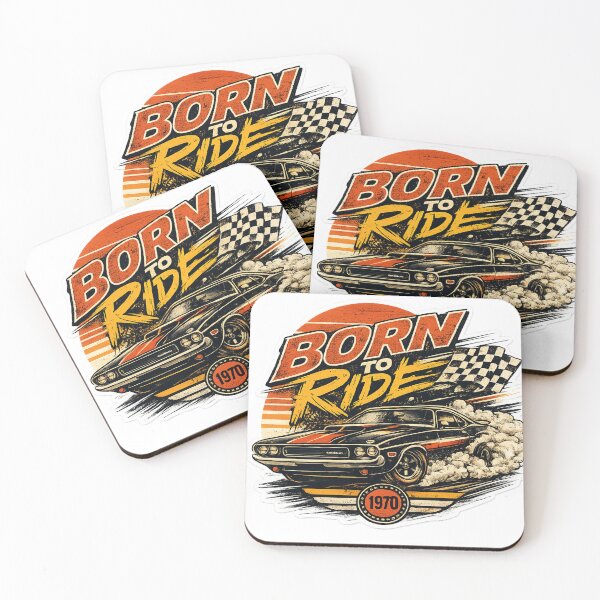 Item preview, Born to Ride – Vintage Muscle Car Racing T-Shirt Design | Retro Motorsport Sticker Vector designed and sold by Lotus Girl .