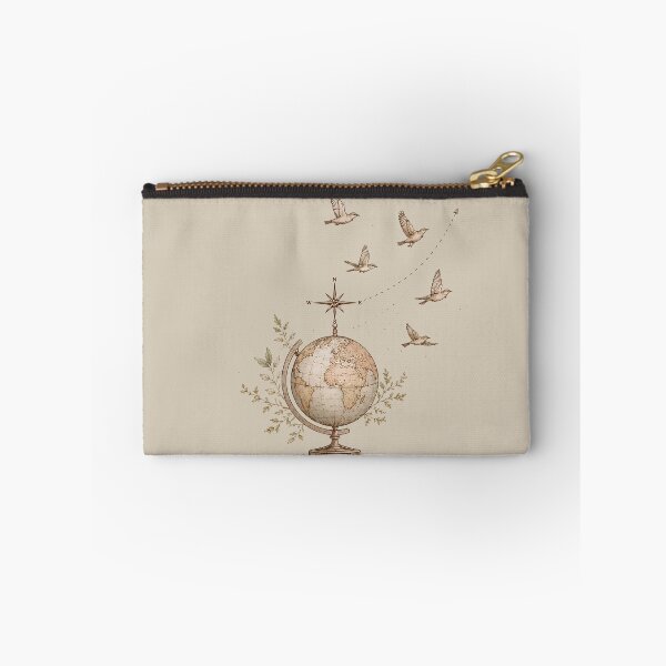 Item preview, Bound for Wonder | Vintage Travel Globe & Swallows Illustration designed and sold by Bound for Wonder.