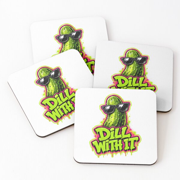 Aperçu de l'œuvre cornichons drôles et inappropriés « Dill With It » créée et vendue par Uglyandcute.