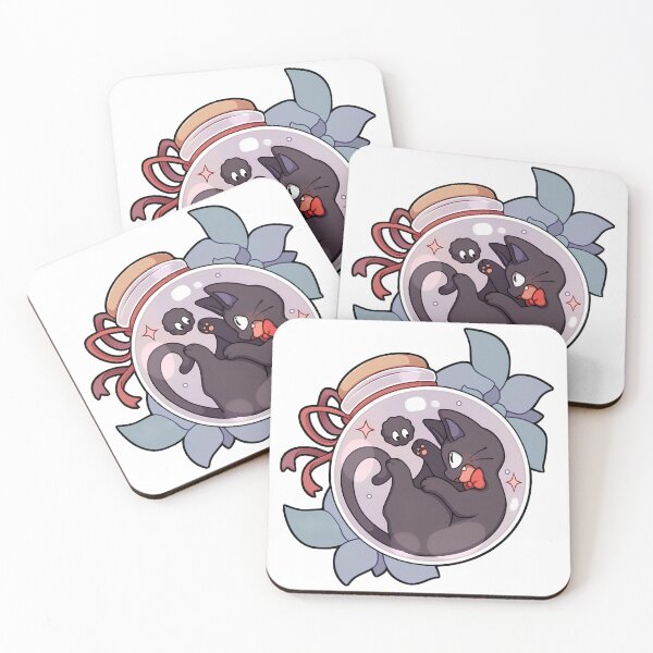Item preview, Cute kawaii cat  [[kiki's]] on -%[ghiblis]%- jar aways  designed and sold by arcaneaeri.