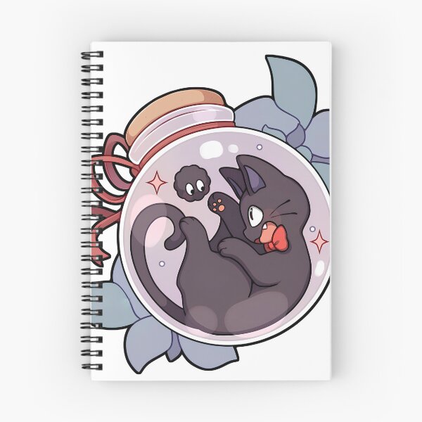 Item preview, Cute kawaii cat  [[kiki's]] on -%[ghiblis]%- jar aways  designed and sold by arcaneaeri.