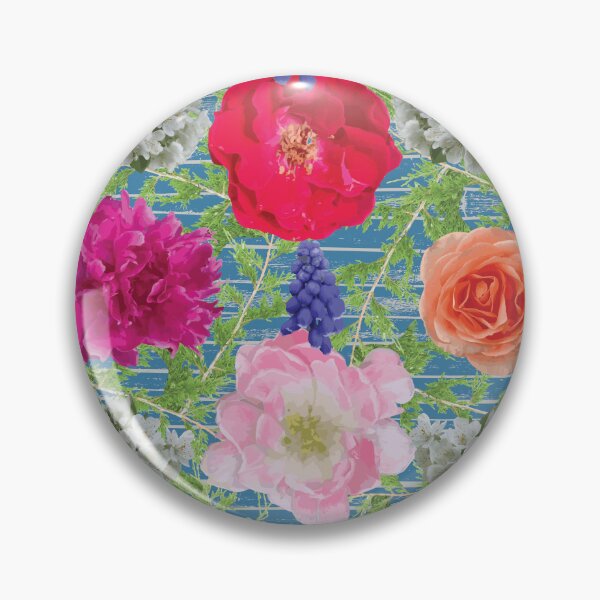 Item preview, Spring Flowers & Cedar on Blue designed and sold by Digitalmyth's Designs.