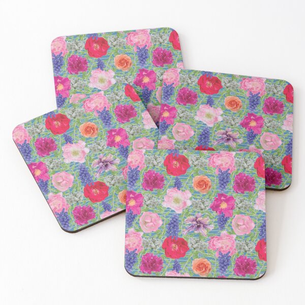 Item preview, Spring Flowers & Cedar on Blue designed and sold by Digitalmyth's Designs.