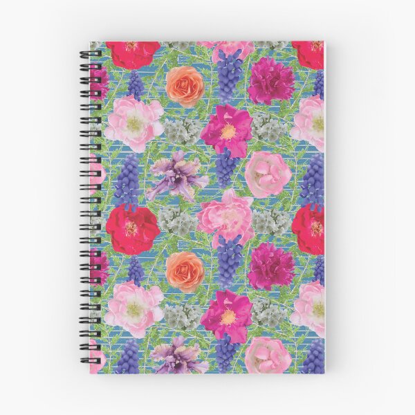 Item preview, Spring Flowers & Cedar on Blue designed and sold by Digitalmyth's Designs.