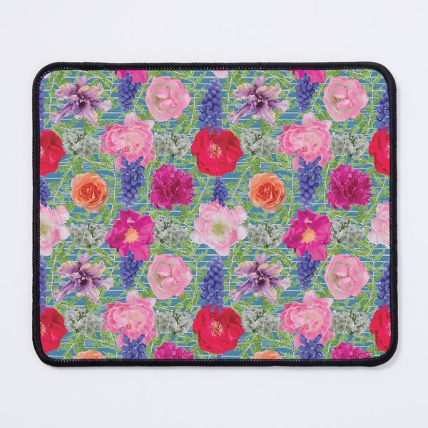 Item preview, Spring Flowers & Cedar on Blue designed and sold by Digitalmyth's Designs.