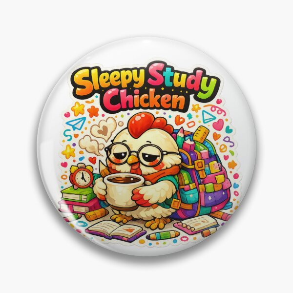 Item preview, Sleepy Study Chicken  designed and sold by Chill Chicken Studio.