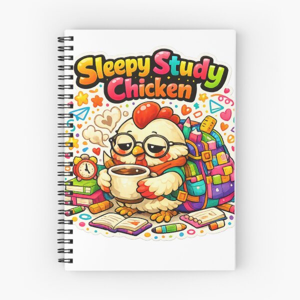 Item preview, Sleepy Study Chicken  designed and sold by Chill Chicken Studio.