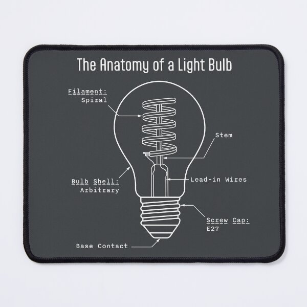 Item preview, Monochrome Edison Spiral Bulb Anatomy Art designed and sold by drTerrens.