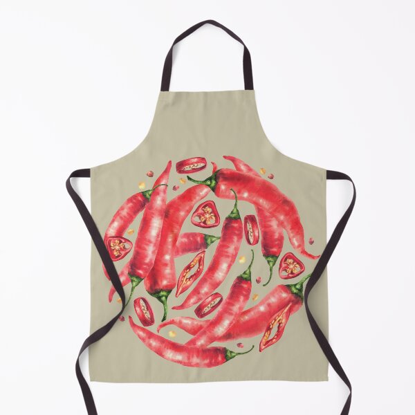 Item preview, Watercolor chili pepper. Red hot Vegetable pods. Food spices hand drawn designed and sold by BartolArt.