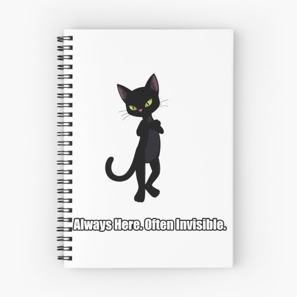Item preview, Black Cat - Always Here Often Invisible - Funny Stealth Cat Gift designed and sold by pawdrops.