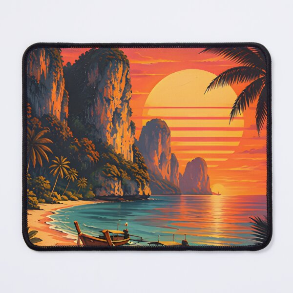 Item preview, Railay Beach -Thailand Retro Sunset Collection designed and sold by Spirit of Siam.