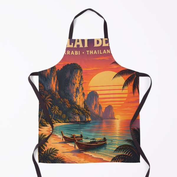 Item preview, Railay Beach -Thailand Retro Sunset Collection designed and sold by Spirit of Siam.