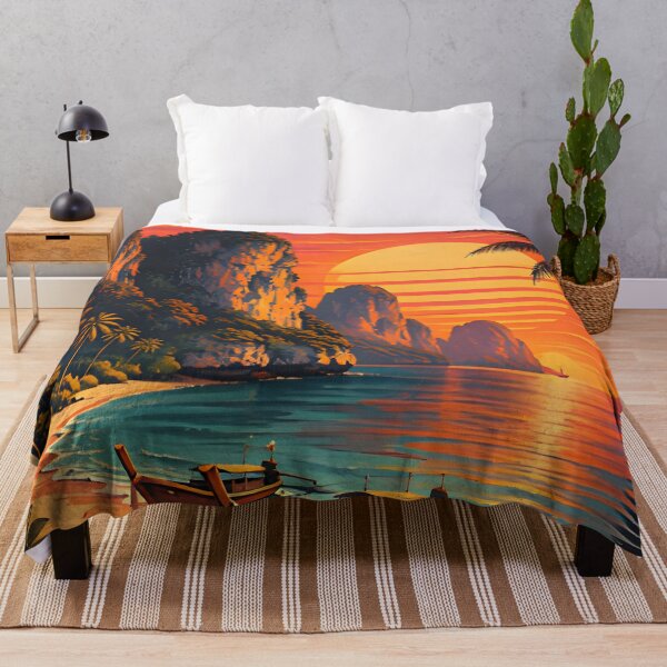 Item preview, Railay Beach -Thailand Retro Sunset Collection designed and sold by Spirit of Siam.