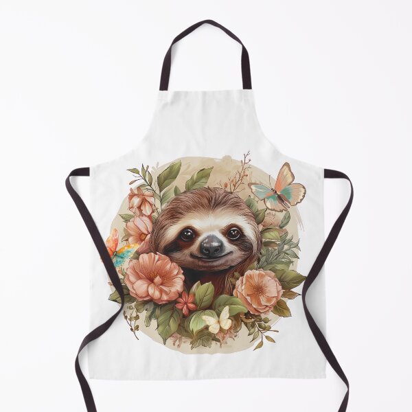 Item preview, A cute sloth among the flowers designed and sold by La-Bogi.