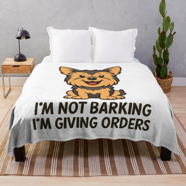 Item preview, I'm Not Barking I'm Giving Orders Funny Yorkie Shirt designed and sold by FurAndFlaireg.