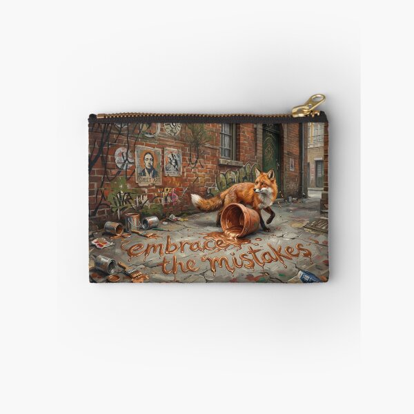 Item preview, Embrace The Mistakes Spilled Copper Paint Red Fox Art designed and sold by Englandbear.