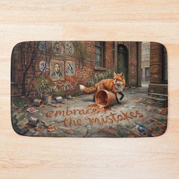Item preview, Embrace The Mistakes Spilled Copper Paint Red Fox Art designed and sold by Englandbear.