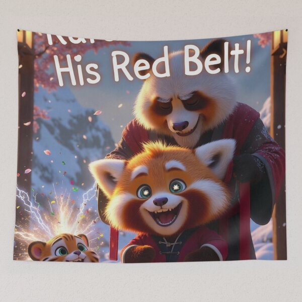 Item preview, Cute Red Panda Kung Fu Belt Kids Gift Martial Arts Graduation Art NeoTigLuna designed and sold by NeoTigLuna.