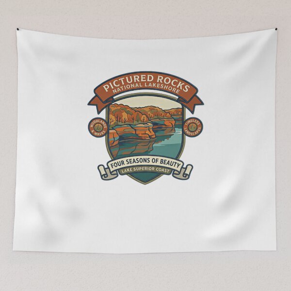 Item preview, Pictured Rocks National Lakeshore Woodlands & Waves Timeless Landscapes Four Seasons Of Beauty Lake Superior Coast Michigan Travel Souvenir Outdoors Explorer designed and sold by Simsimah26Parks.
