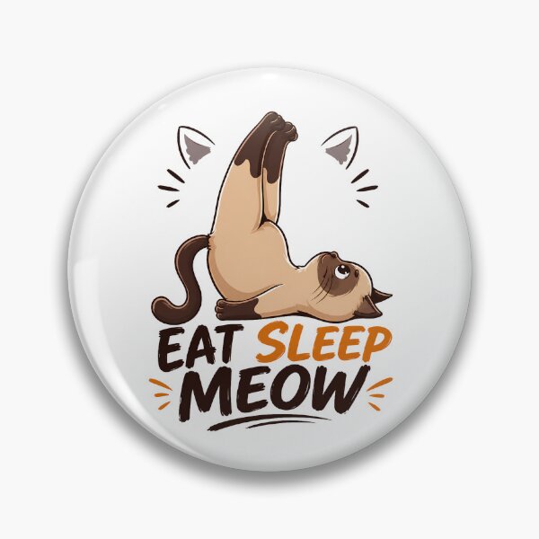 Item preview, Eat Sleep Meow Cute Cat. designed and sold by HorrorInkStudio.