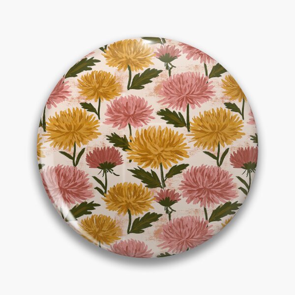 Item preview, Petaled Chrysanthemum Floral  - Botanical Garden Pattern - Anniversary Gift Ideas designed and sold by RoyalStarsPatts.