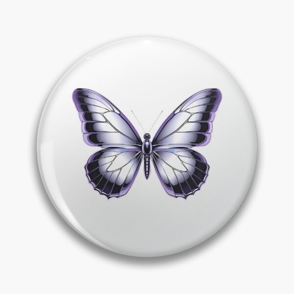 Item preview, Sleek Y2K Silver Chrome Butterfly Graphic designed and sold by 77Clover.