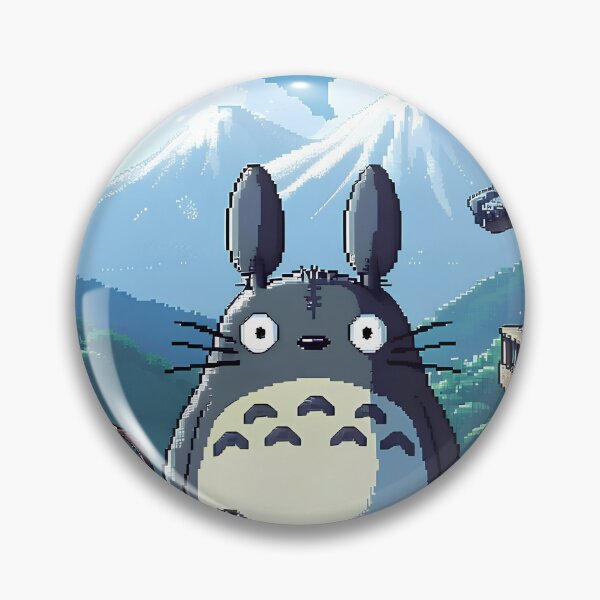 Item preview, Cute kawaii picxel art [[totoros]]-%[ghiblis]%- aways mount fuji designed and sold by arcaneaeri.