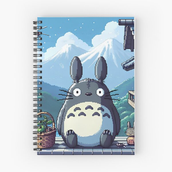Item preview, Cute kawaii picxel art [[totoros]]-%[ghiblis]%- aways mount fuji designed and sold by arcaneaeri.