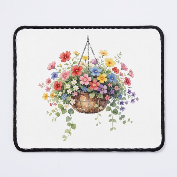 Item preview, Hanging Flower Basket Botanical Cottagecore Decor designed and sold by AillustriaAK.