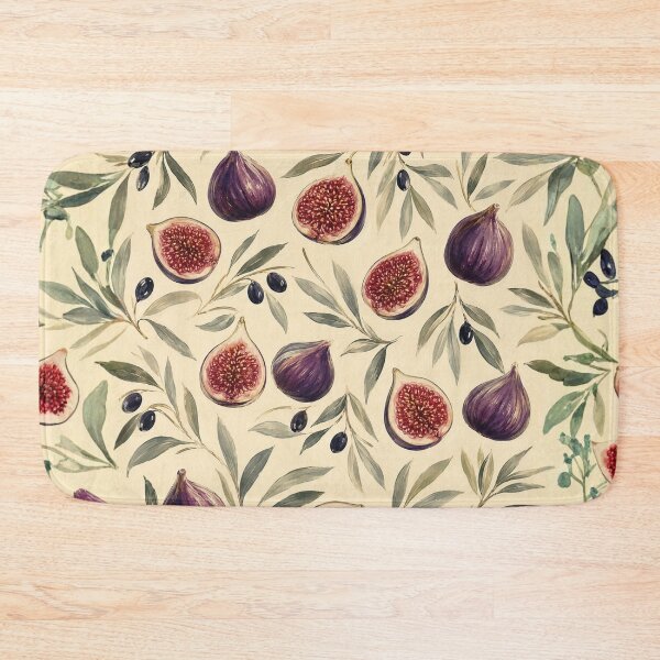 Item preview, Rustic Mediterranean Fig Pattern - Summer Oil Painting Botanical designed and sold by Digital Muse Store.