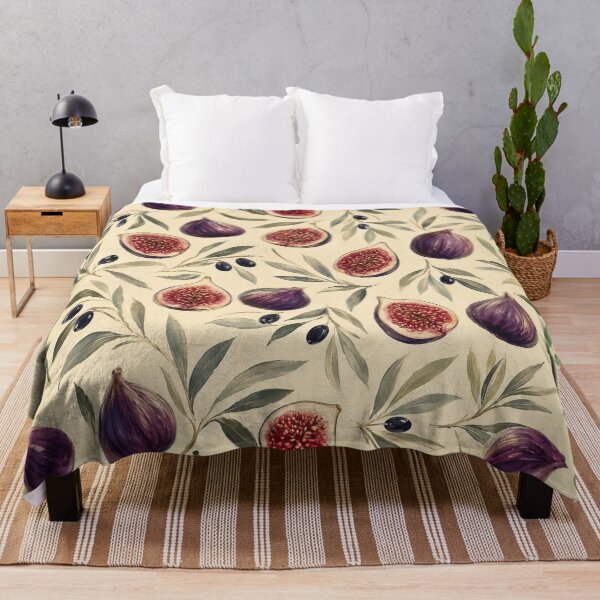 Item preview, Rustic Mediterranean Fig Pattern - Summer Oil Painting Botanical designed and sold by Digital Muse Store.