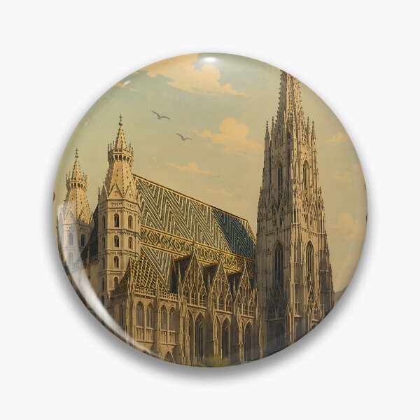 Item preview, Vienna Retro Travel Poster – St. Stephen’s Cathedral Vintage Austria Art Print designed and sold by Ar0undTheW0rld.